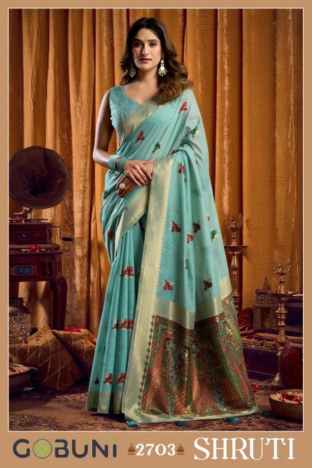 Gobuni shruti katha work cheapest sarees